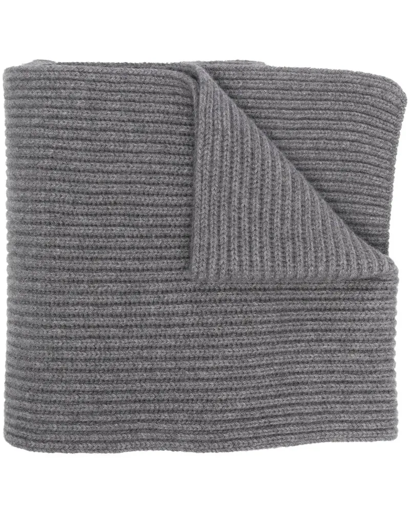 Malo Gerippter Kaschmirschal - Grau Grau