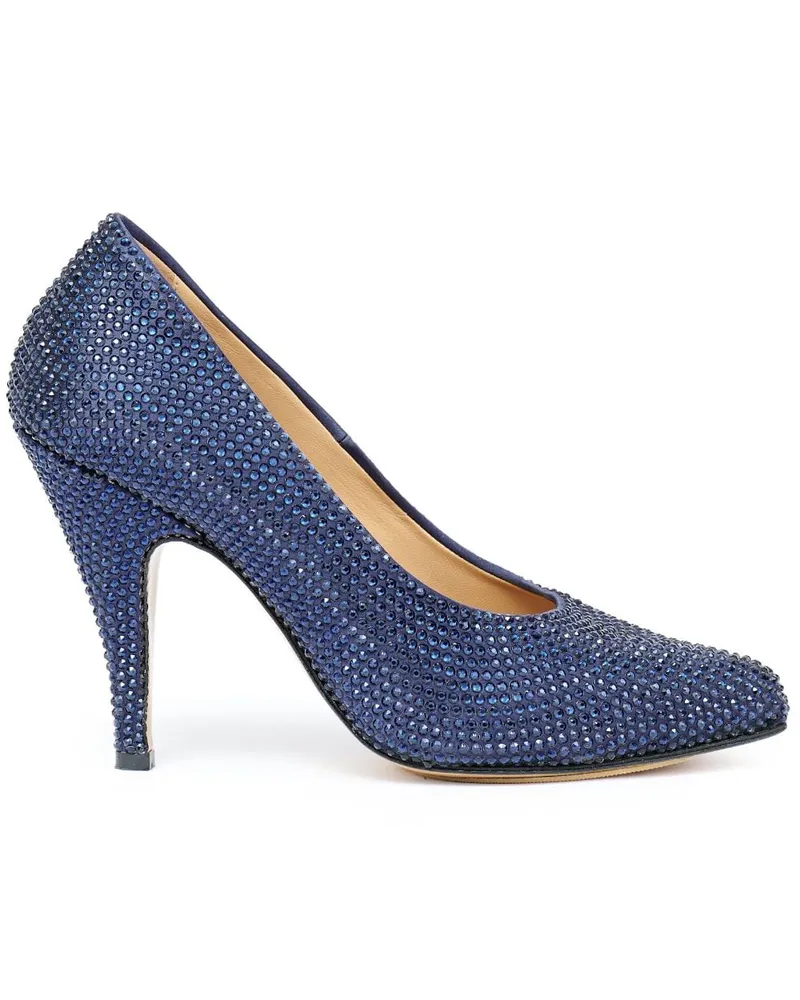 Maison Margiela Tabi Pumps 110mm mit Strassverzierung - Blau Blau