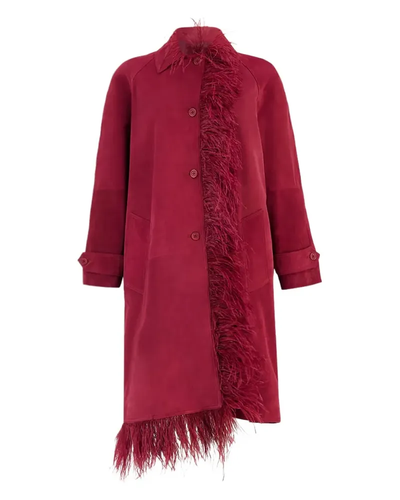 PAULA Trenchcoat aus Wildleder - Rot Rot
