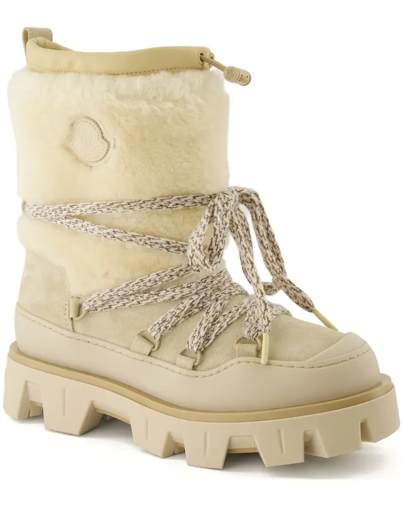 Moncler Peak Après Schnürstiefel mit Shearling - Nude Nude