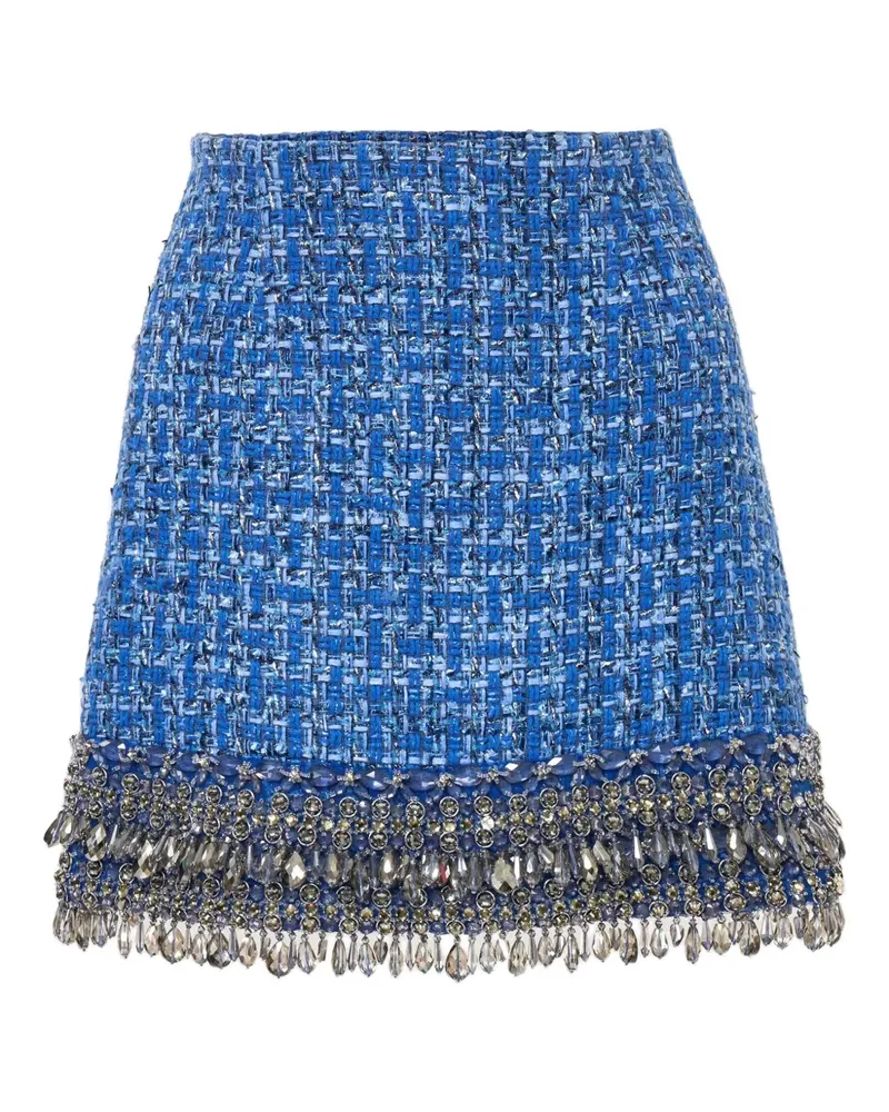 Carolina Herrera New York Tweed-Minirock - Blau Blau