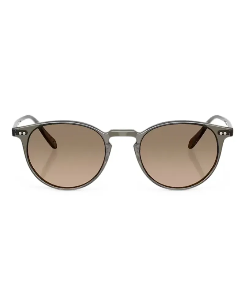 Oliver Peoples Riley Sonnenbrille mit rundem Gestell - Grau Grau