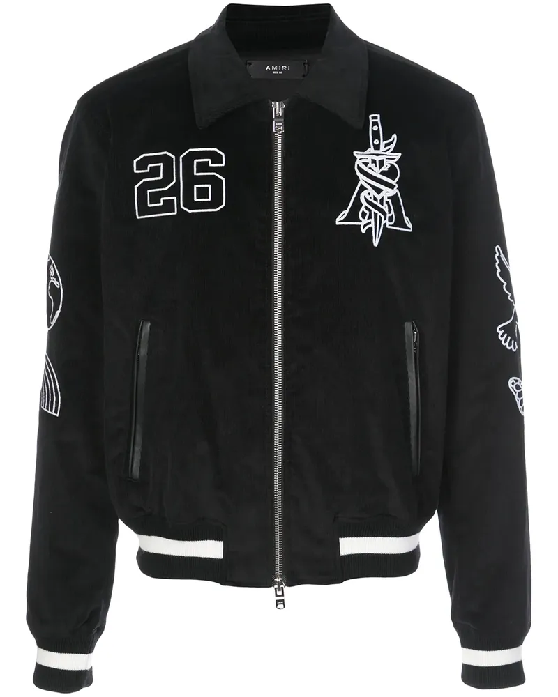 Amiri Bomberjacke im College-Look - Schwarz Schwarz
