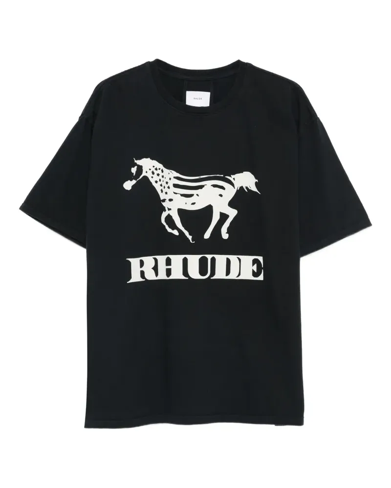 RHUDE Dinero T-Shirt - Schwarz Schwarz