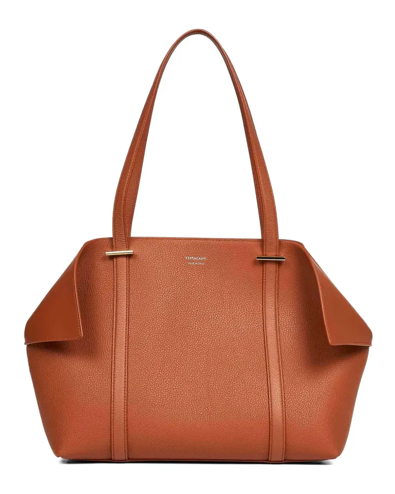 Ferragamo folded leather shoulder bag - Braun Braun