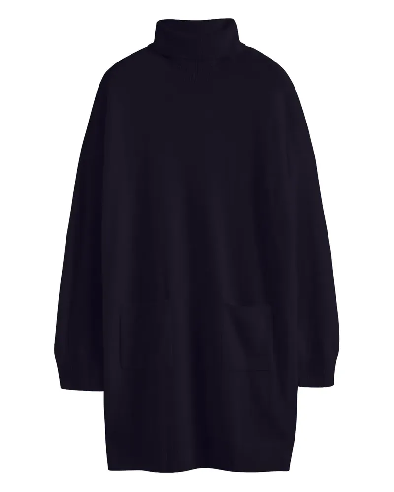 Chinti & Parker Rollkragenkleid mit aufgesetzter Tasche - Blau Blau