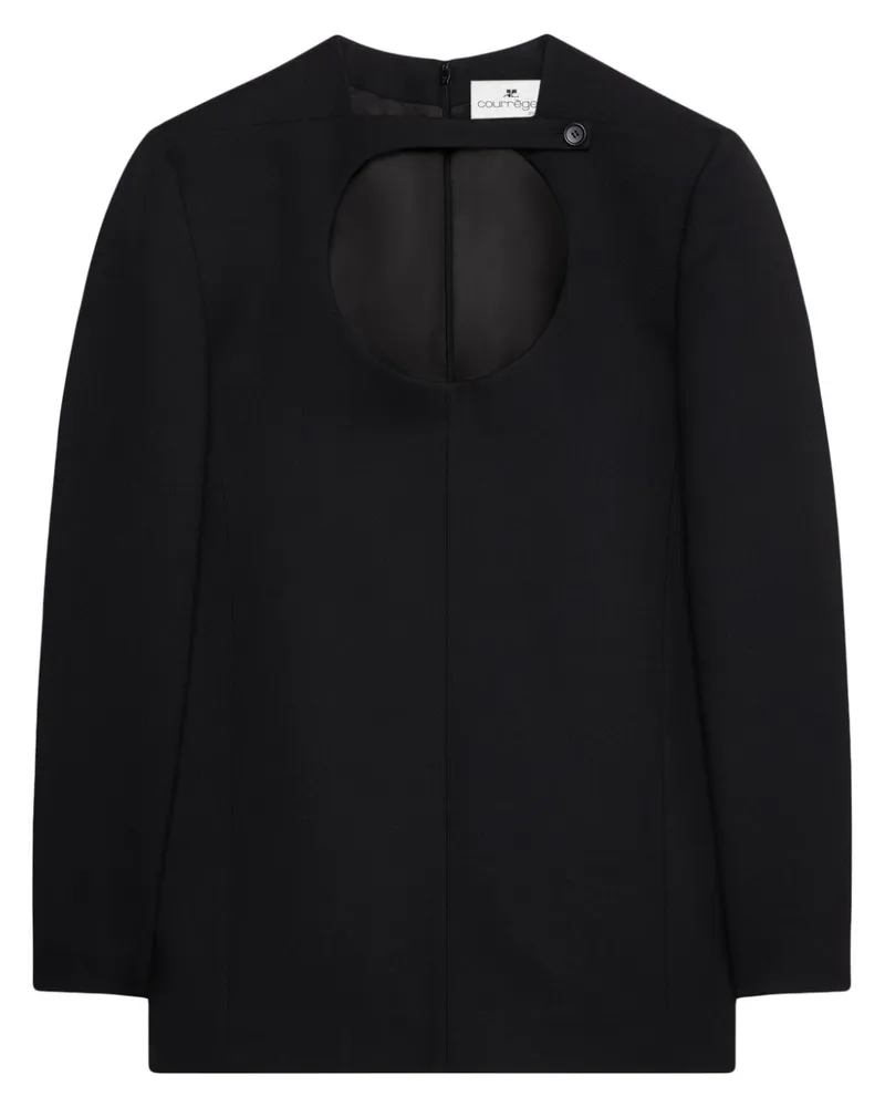 Courrèges Minikleid mit Cut-Out - Schwarz Schwarz