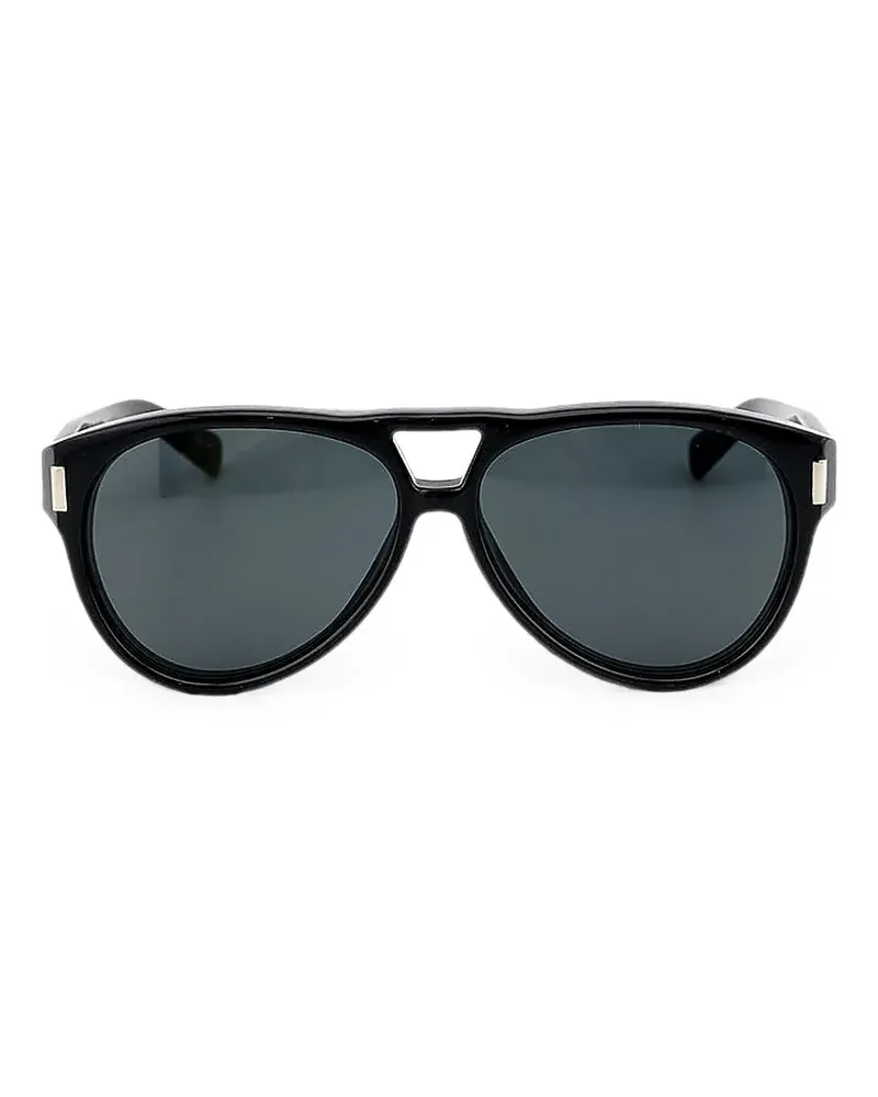 Saint Laurent geometric-frame sunglasses - Schwarz Schwarz