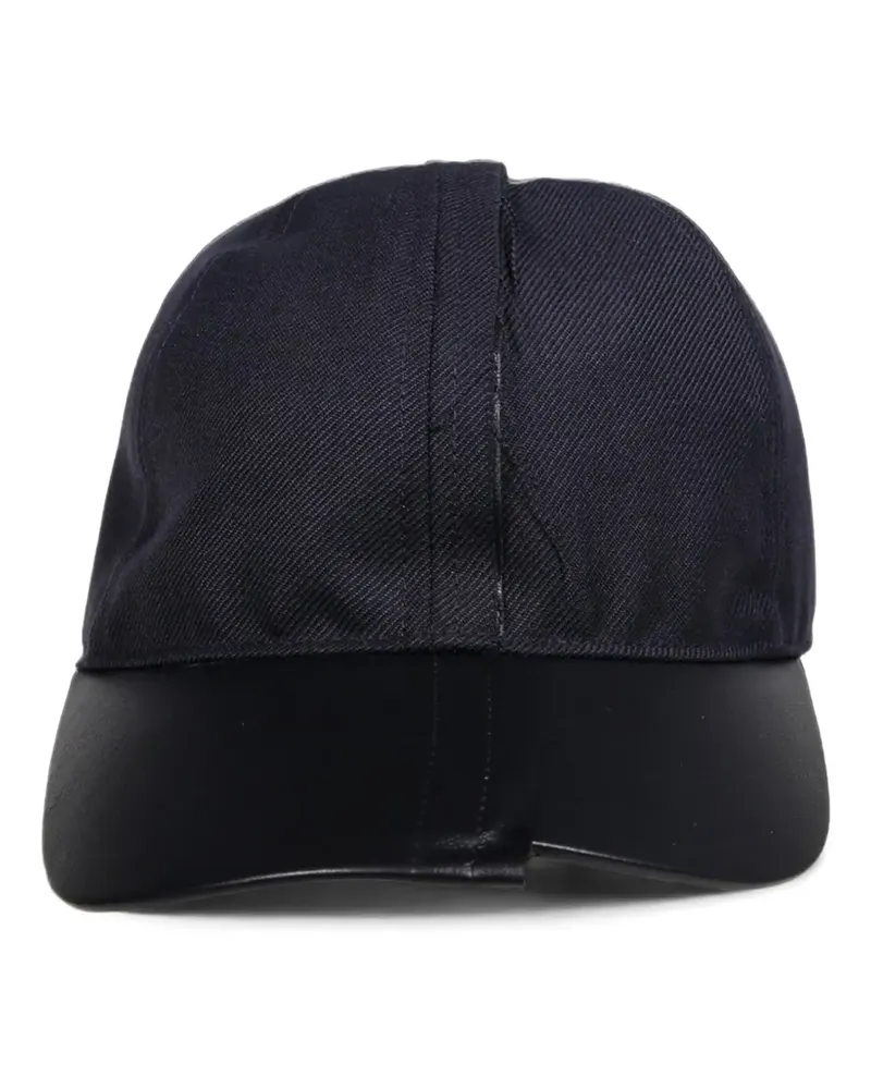 Comme des Garçons Baseballkappe mit ungesäumten Kanten und Einsätzen - Blau Blau
