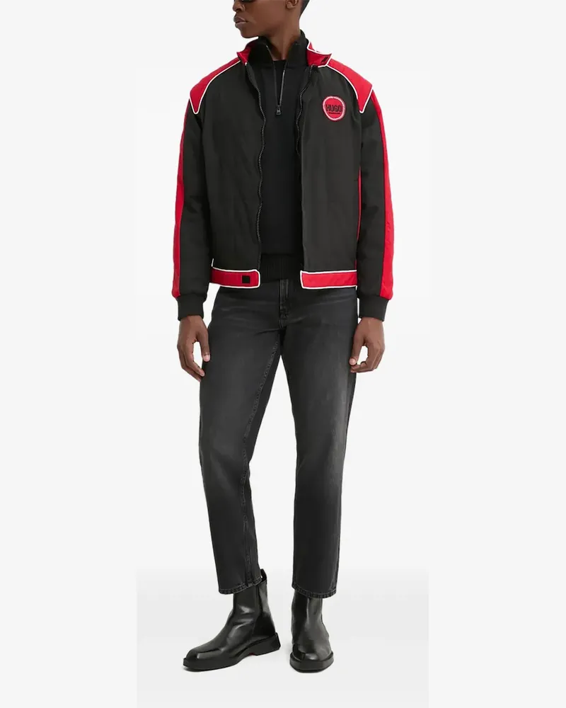 HUGO BOSS Jeans mit Logo-Schild - Grau Grau