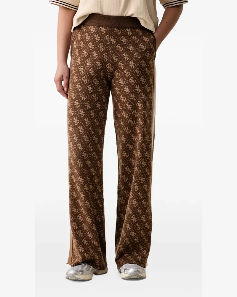 Guess 4G Jogginghose mit weitem Bein - Braun Braun