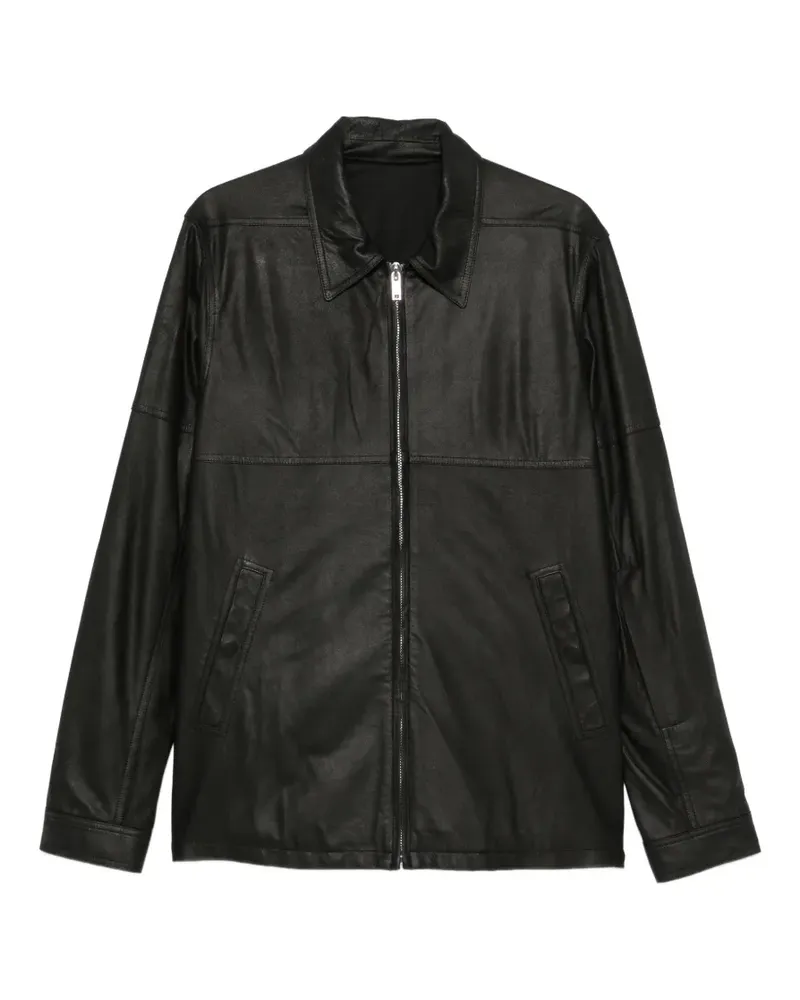 Rick Owens Lederjacke mit Reißverschluss - Schwarz Schwarz