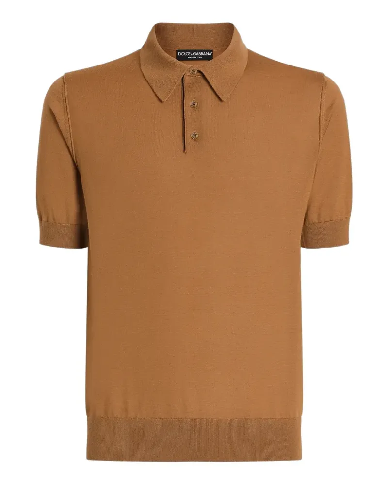 Dolce & Gabbana fine-gauge cashmere polo shirt - Braun Braun