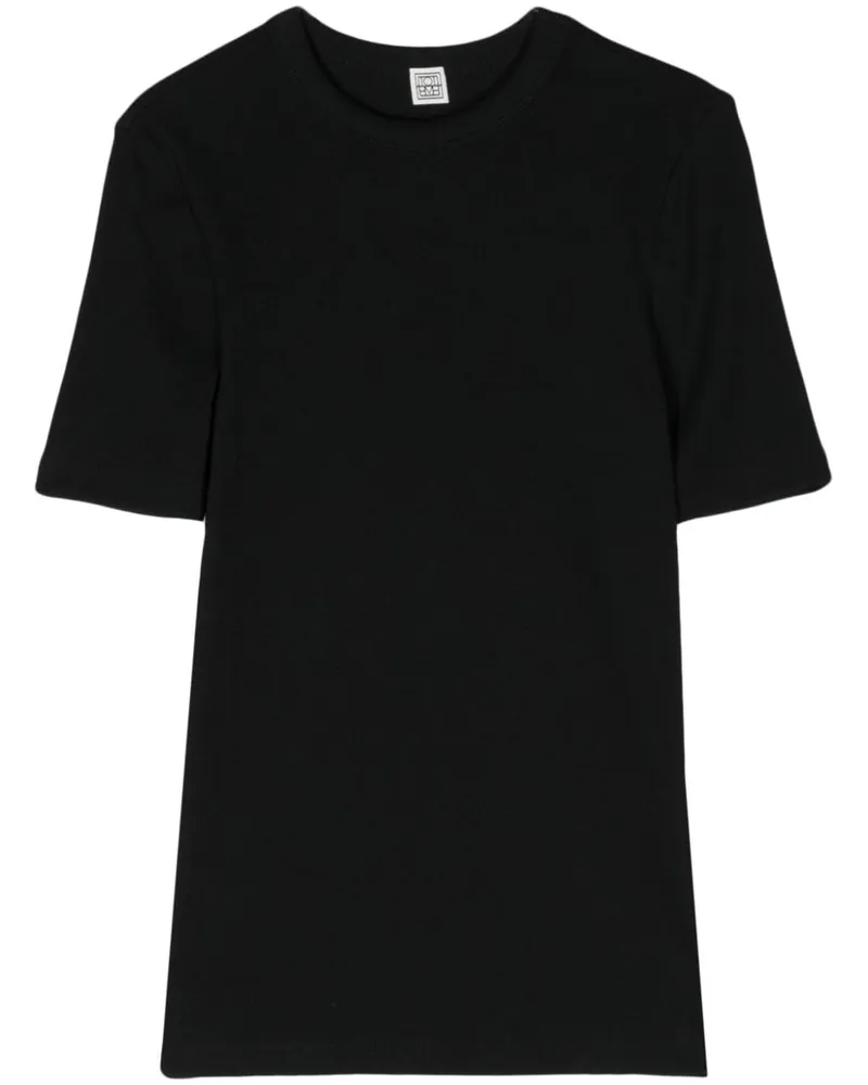Totême T-Shirt mit Rundhalsausschnitt - Schwarz Schwarz