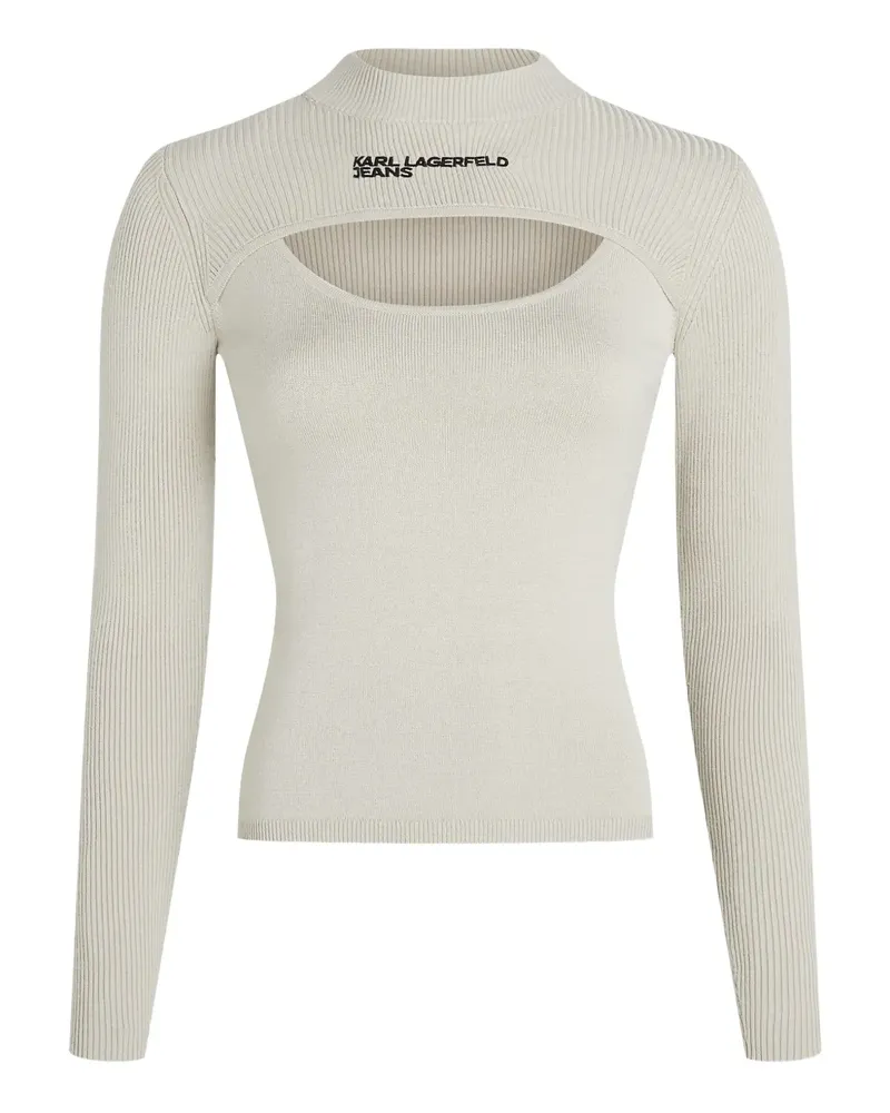 Karl Lagerfeld cut-out mock-neck sweater - Nude Nude