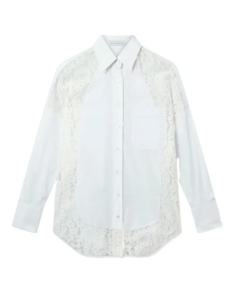 Stella McCartney Hemd mit Spitzeneinsätzen - Weiß Weiß