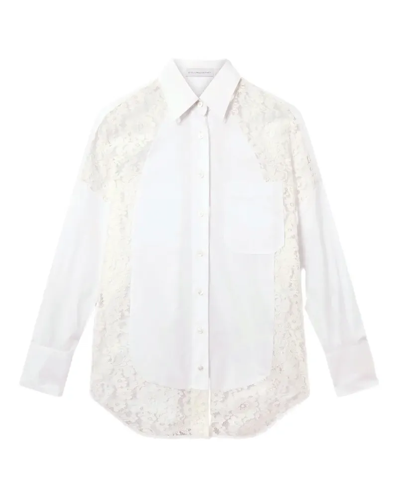 Stella McCartney Hemd mit Spitzeneinsätzen - Weiß Weiß