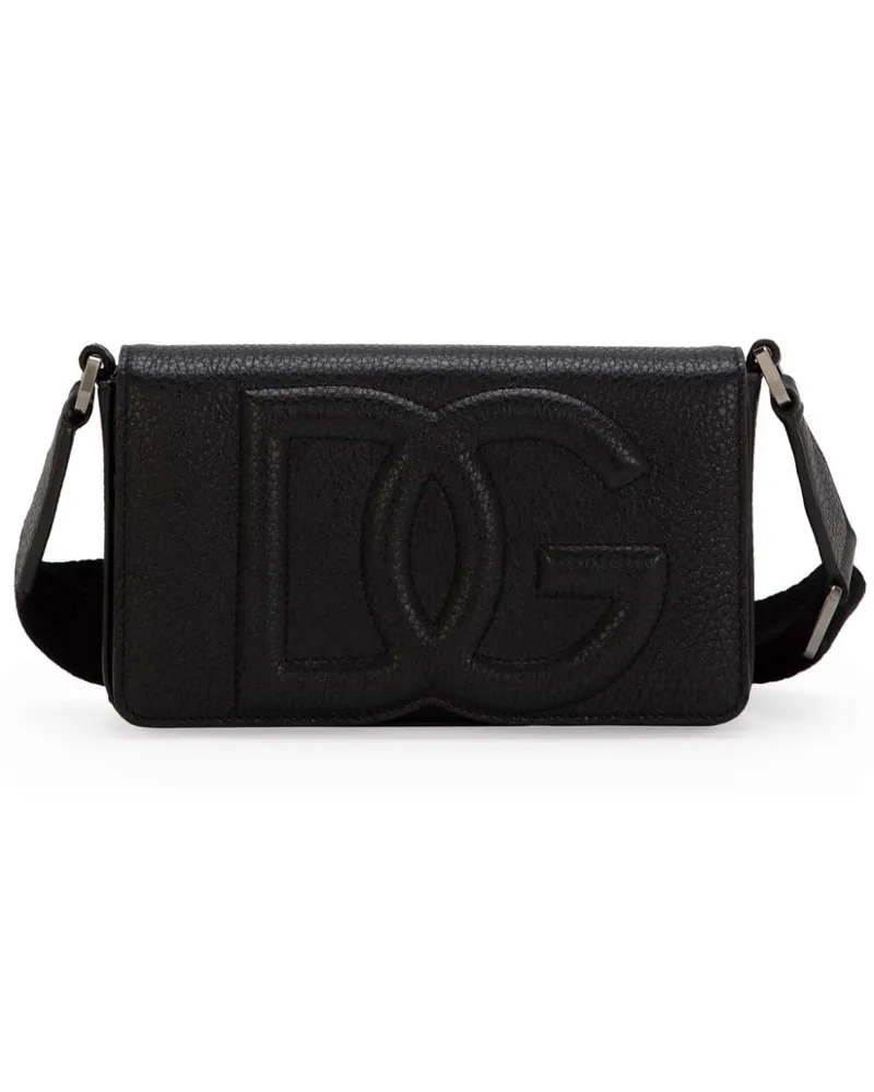 Dolce & Gabbana Mini-Tasche mit Logo-Prägung - Schwarz Schwarz