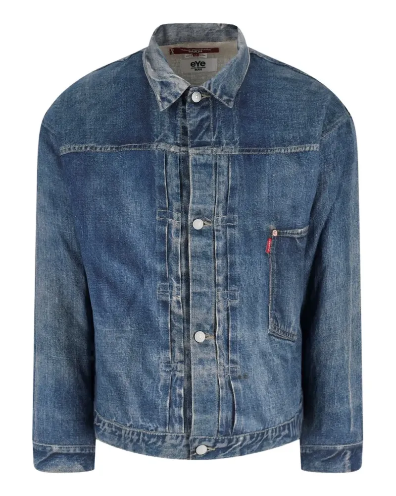 Junya Watanabe logo-detail denim jacket - Blau Blau