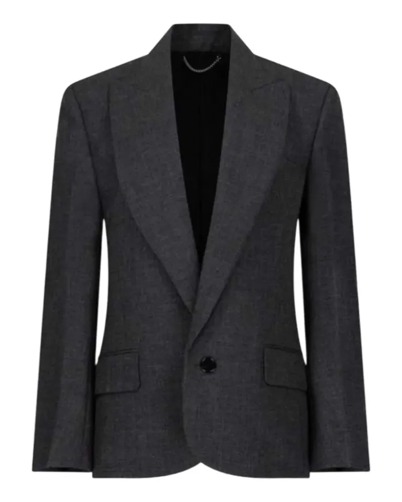 Victoria Beckham Einreihiges Sakko mit steigendem Revers - Grau Grau