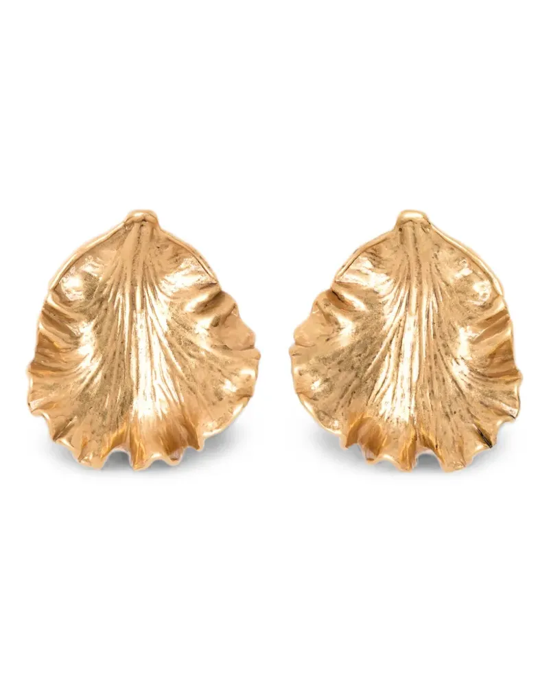 Cult Gaia Gehämmerte Iris Leaf Ohrringe - Gold Gold