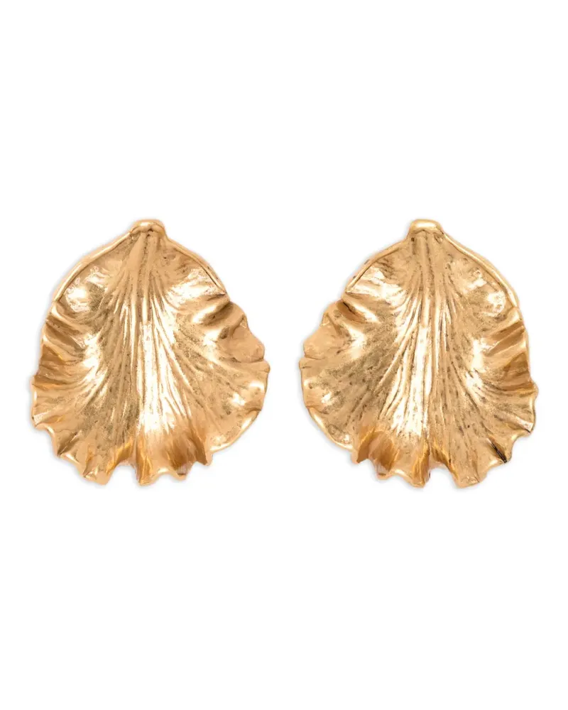 Cult Gaia Gehämmerte Iris Leaf Ohrringe - Gold Gold