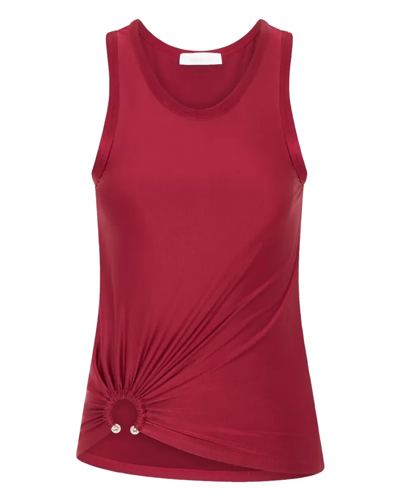 Paco Rabanne Top mit Raffungen - Rot Rot