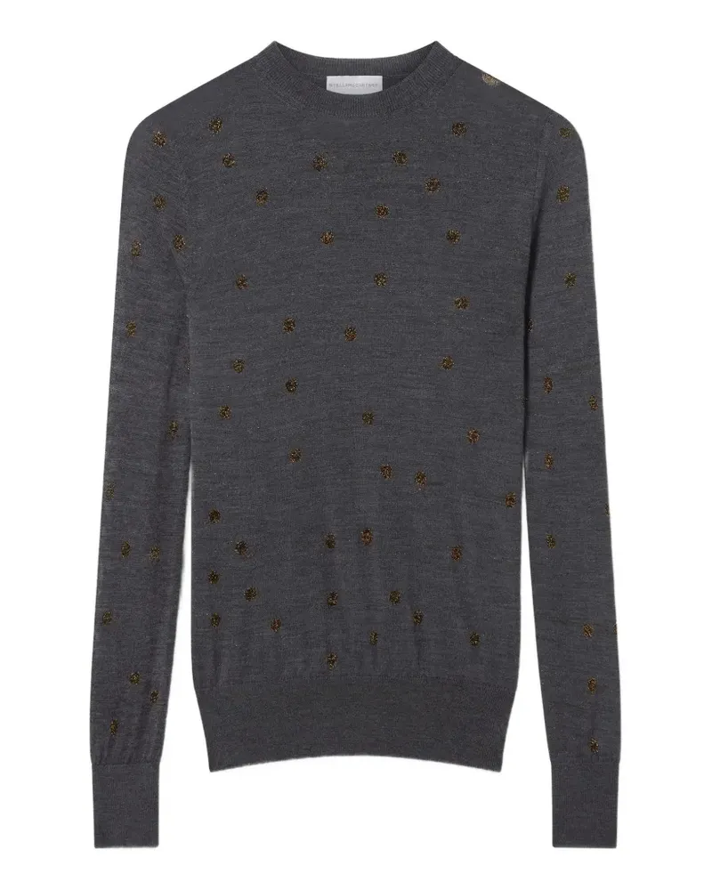 Stella McCartney embroidered-star sweater - Grau Grau