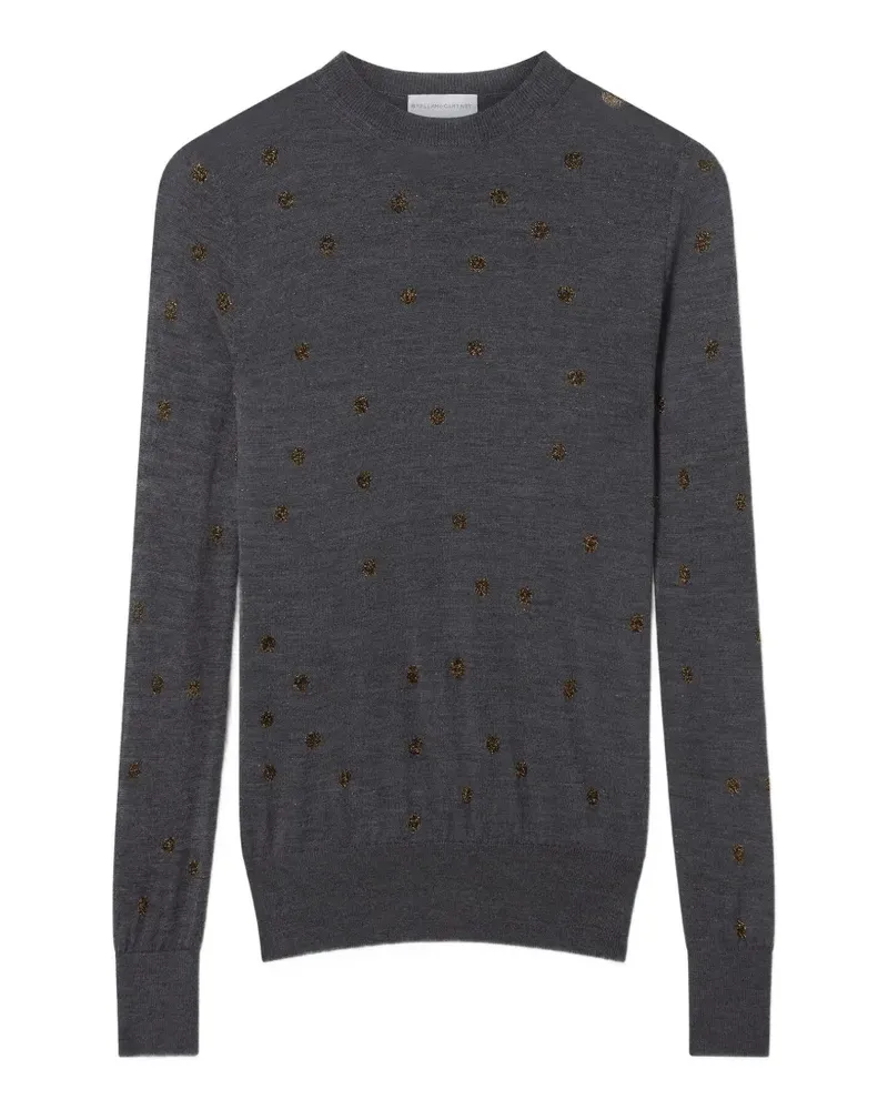Stella McCartney Pullover mit Sternstickerei - Grau Grau