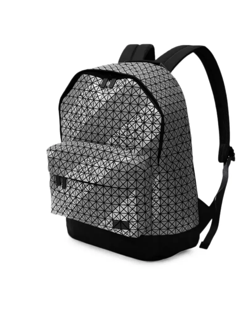 Issey Miyake geometric-panelled backpack - Grau Grau