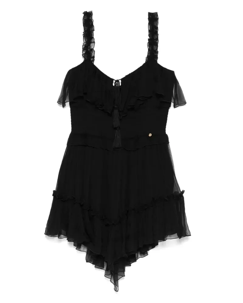 NISSA Minikleid mit Quastendetail - Schwarz Schwarz