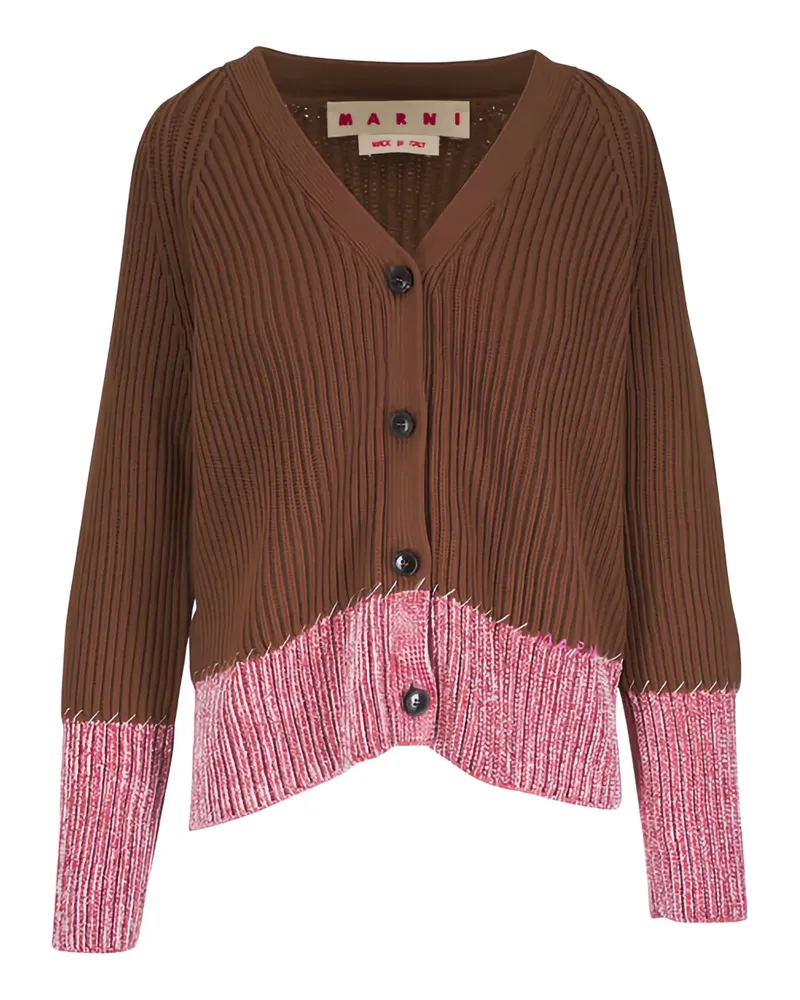 Marni Gerippter Cardigan - Braun Braun