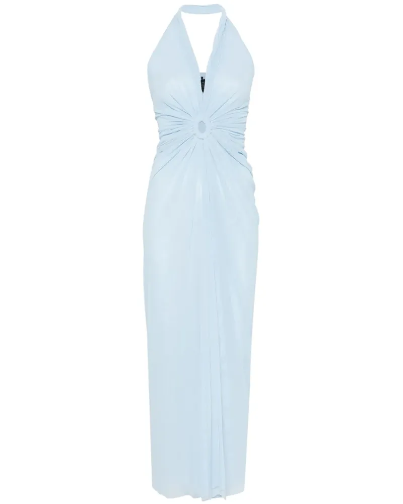 FISICO-Cristina Ferrari Maxikleid in Netzoptik - Blau Blau