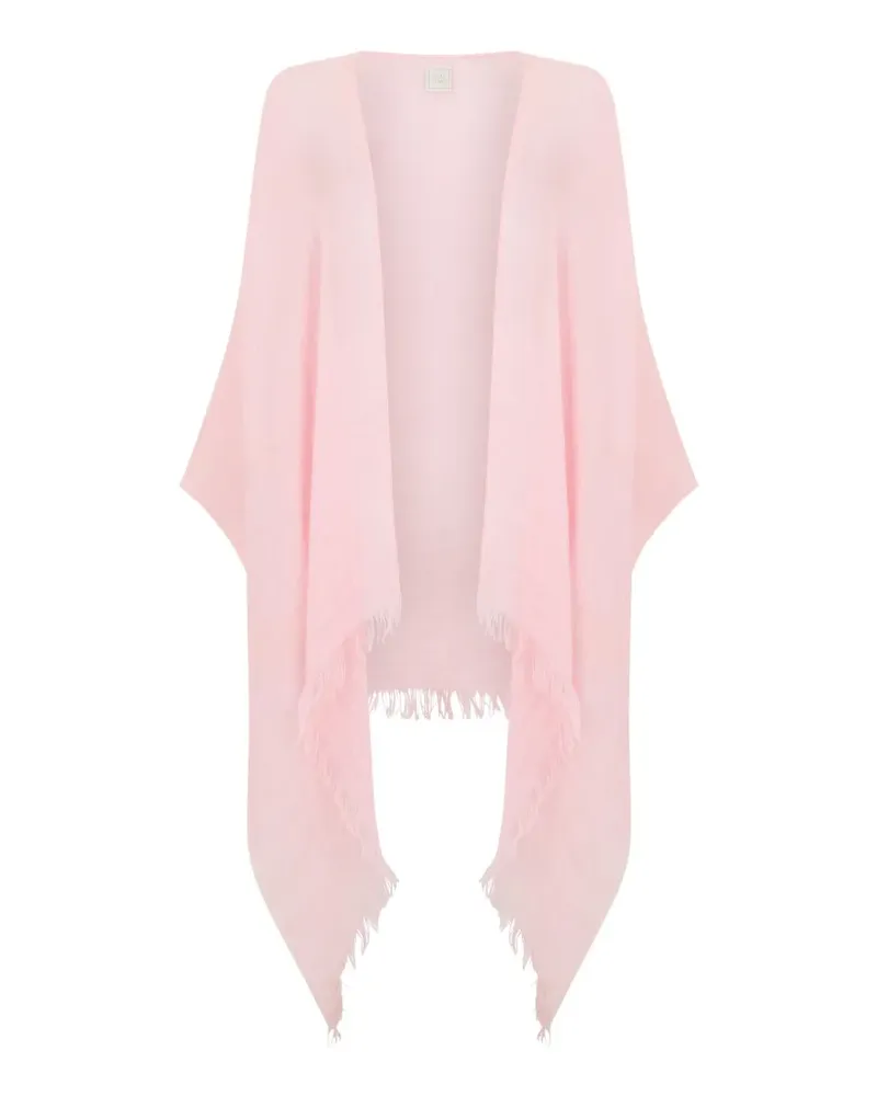 120% Lino fringed scarf - Rosa Rosa
