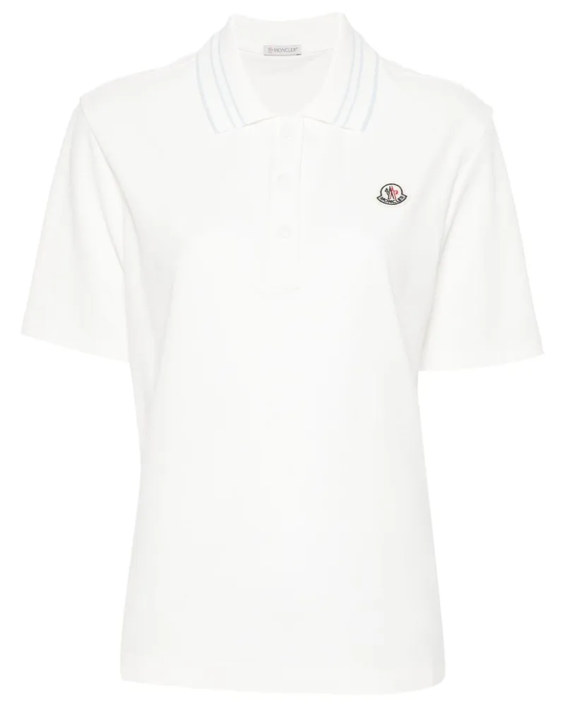 Moncler Poloshirt mit Logo-Applikation - Nude Nude