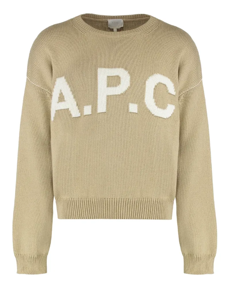 A.P.C. logo sweater - Nude Nude