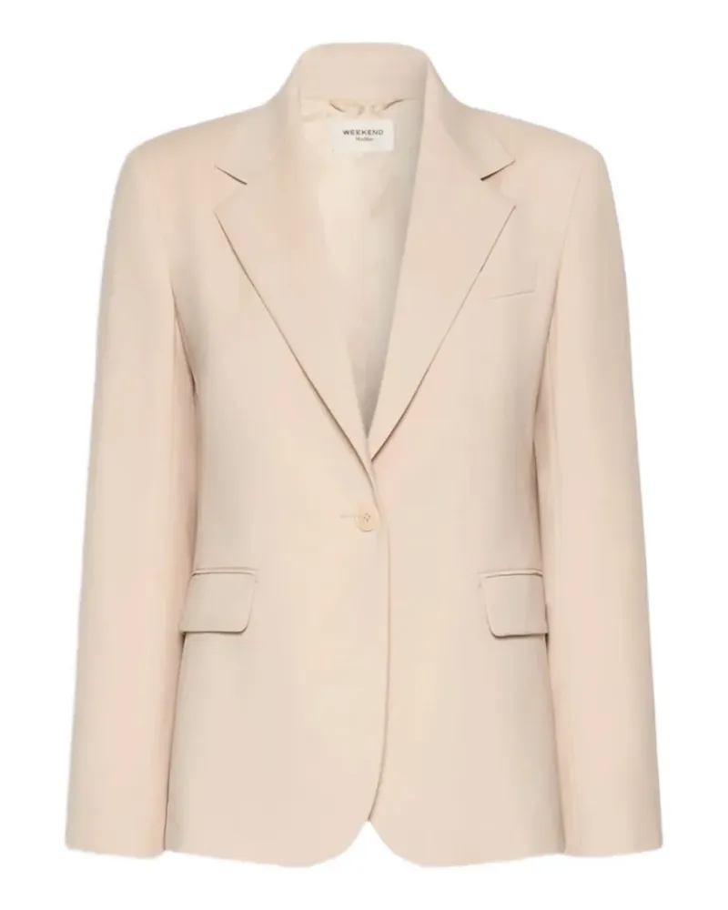 Max Mara single-breasted notched-lapel blazer - Nude Nude