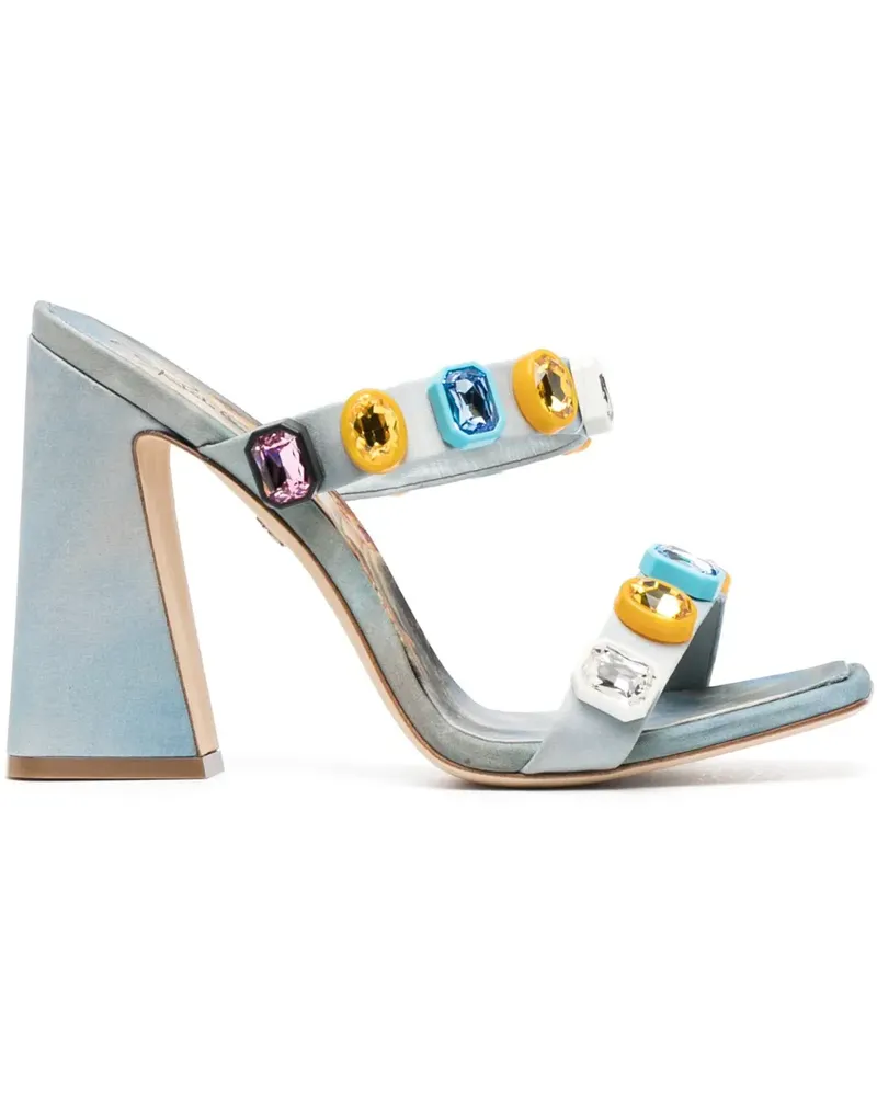 Roberto Cavalli Sandalen mit Kristallen - Blau Blau