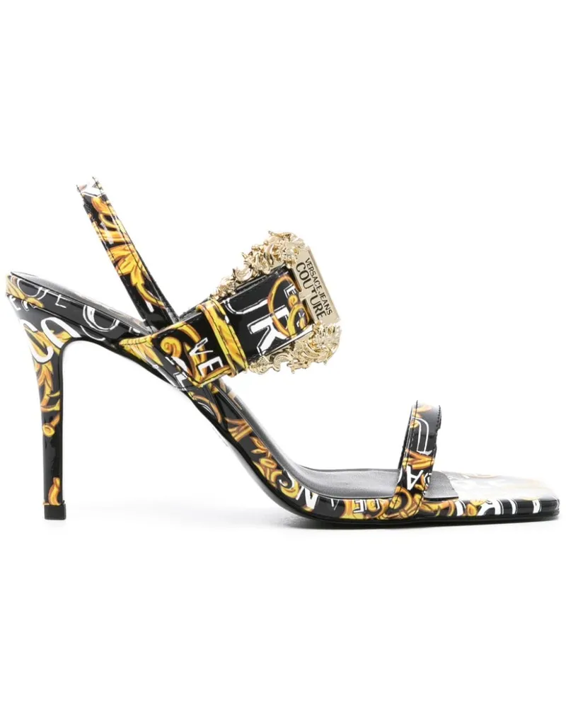 Versace Jeans Emily Sandalen mit Barocco-Print 85mm Schwarz