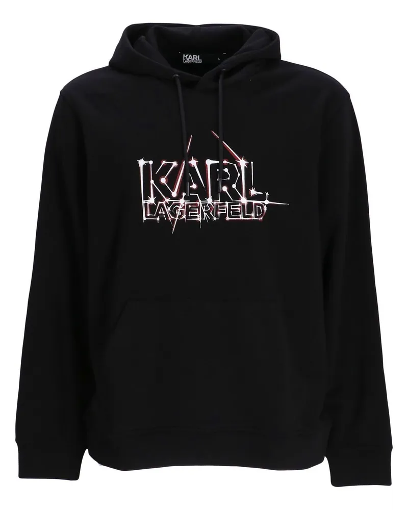 Karl Lagerfeld Hoodie mit Logo-Print Schwarz