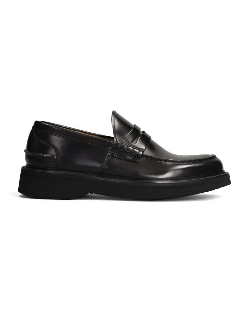 Green George Penny-Loafer aus Leder - Schwarz Schwarz