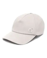 Fendi Baseballkappe mit Logo-Prägung Grau