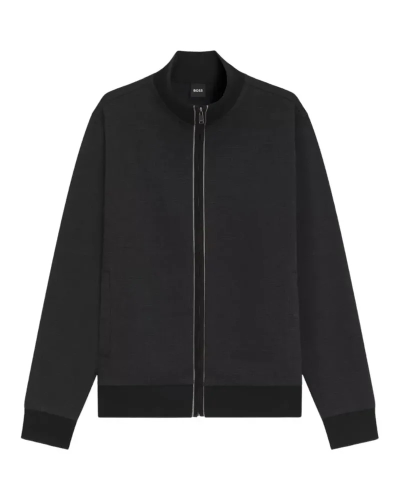HUGO BOSS Sweatshirt mit Reißverschluss - Schwarz Schwarz
