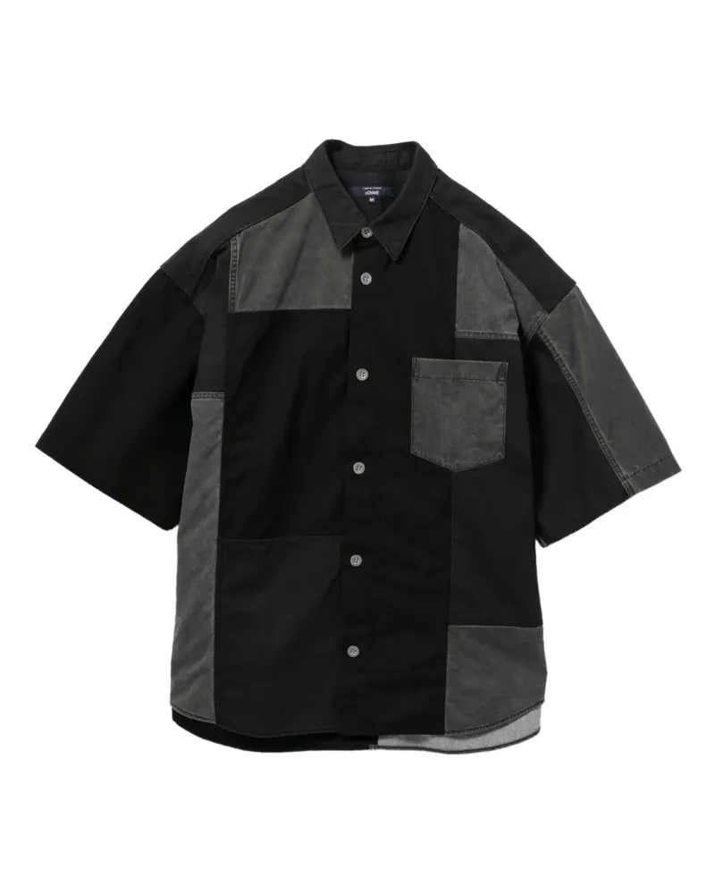 Comme des Garçons Hemd im Patchwork-Design - Schwarz Schwarz