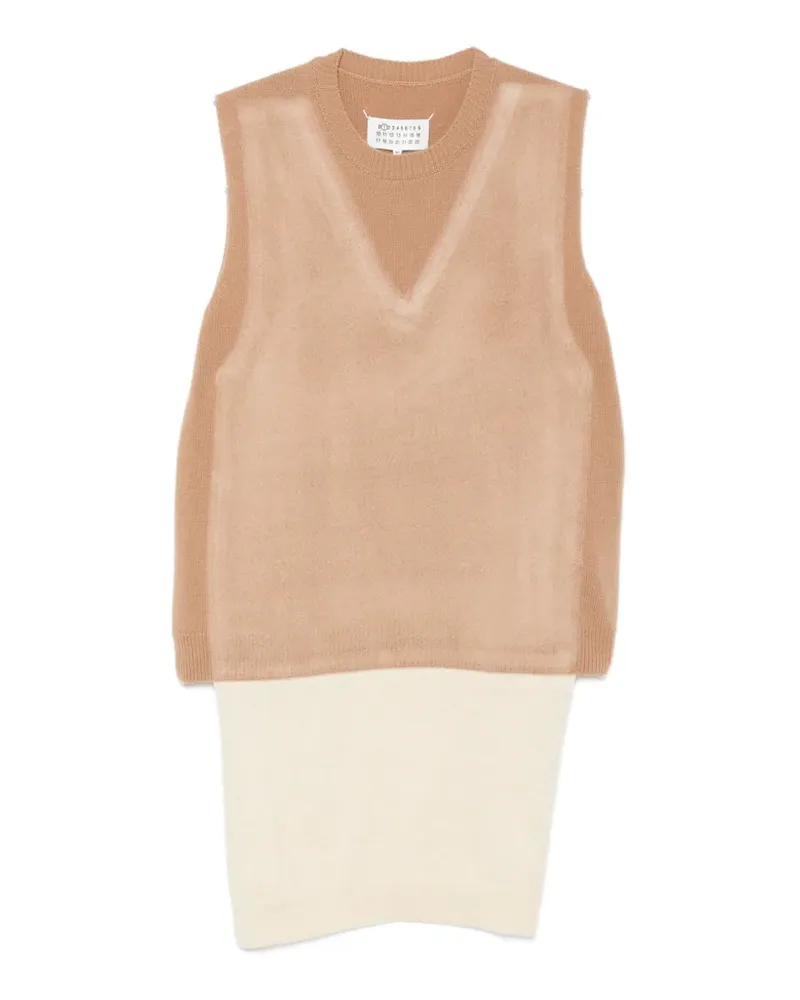 Maison Margiela Pullover im Layering-Look - Nude Nude