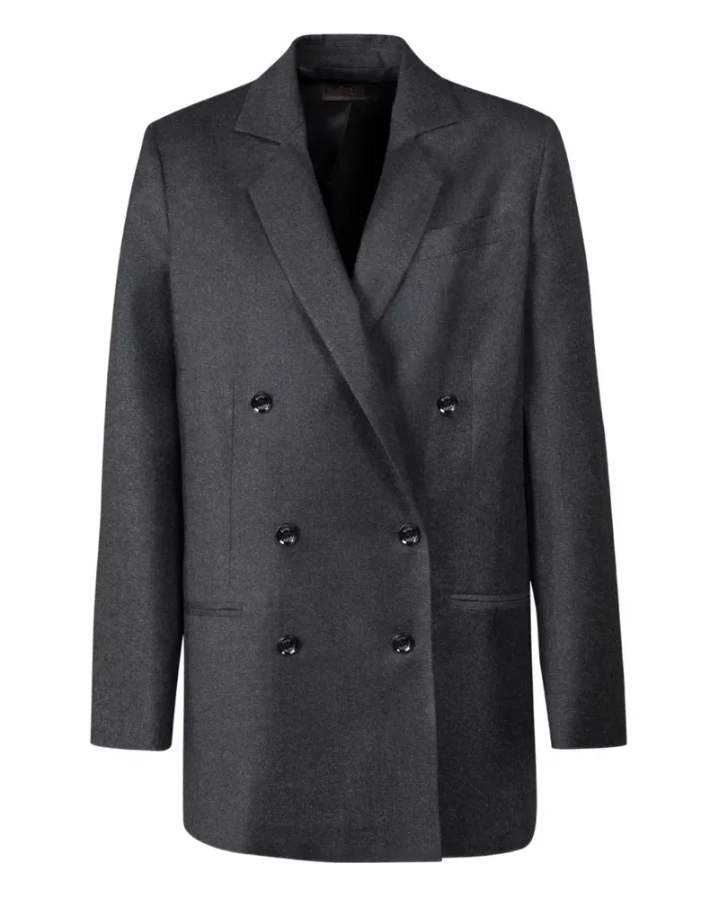 MOORER Saphira-Lxw double-breasted blazer - Grau Grau