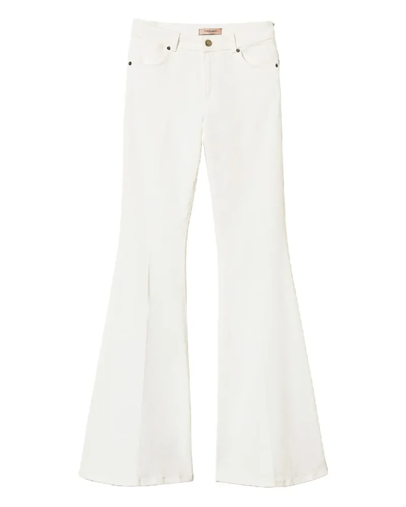 Twin-Set Ausgestellte Hose - Weiß Weiß