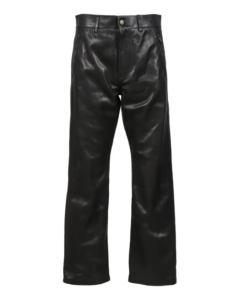 Fear of God Lederhose mit geradem Bein - Schwarz Schwarz