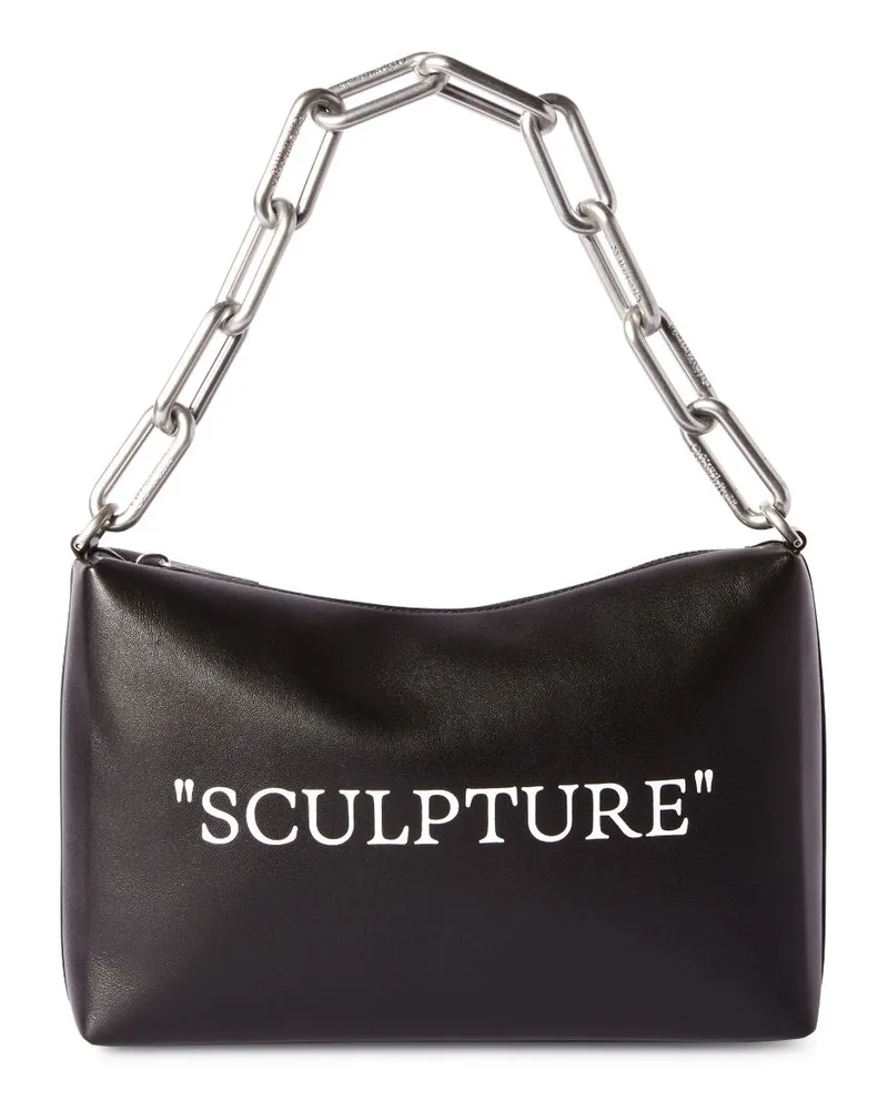 OFF-WHITE Clutch mit Zitat - Schwarz Schwarz