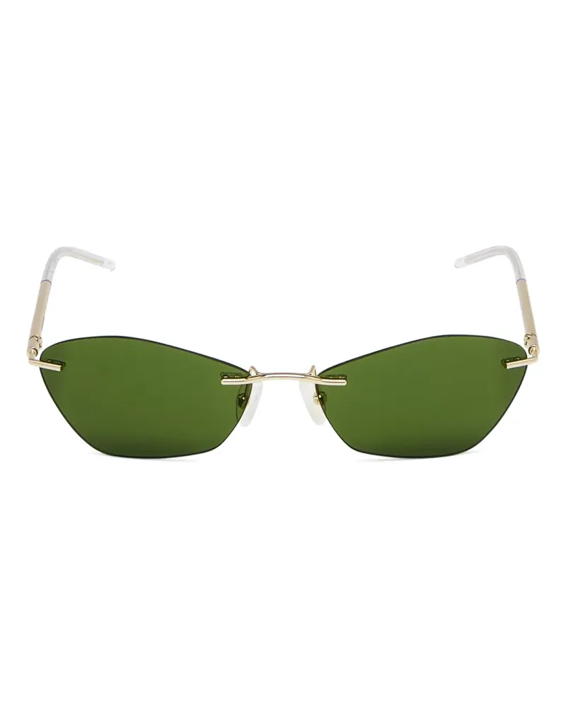 Alexander McQueen Sonnenbrille mit Cat-Eye-Gestell - Gold Gold